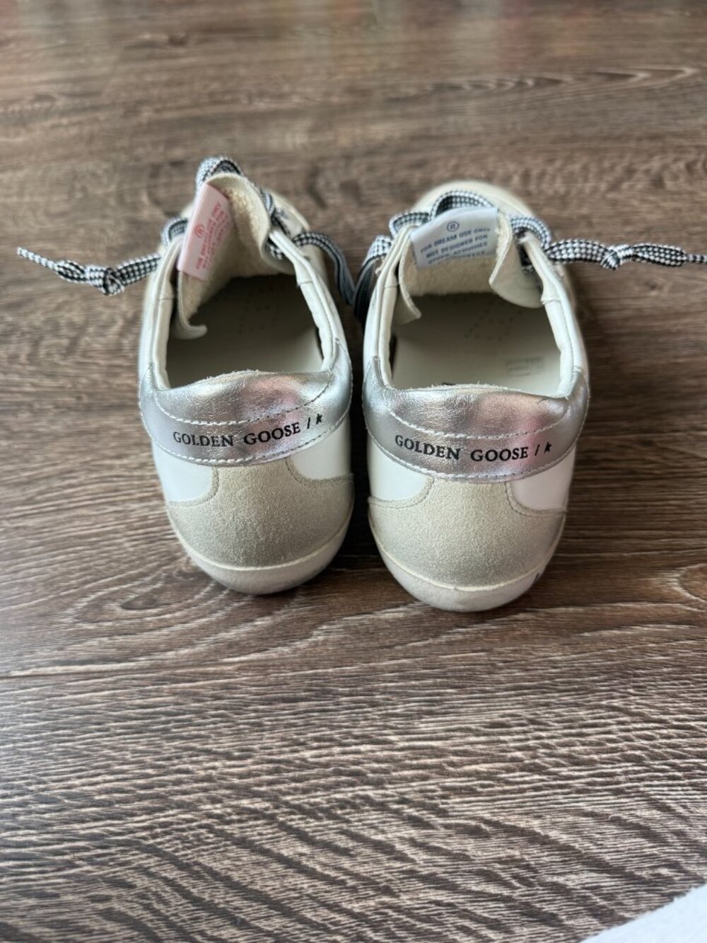 Golden Goose Super-Star White Silver Sneakers Size 40 - Picture 10 of 11